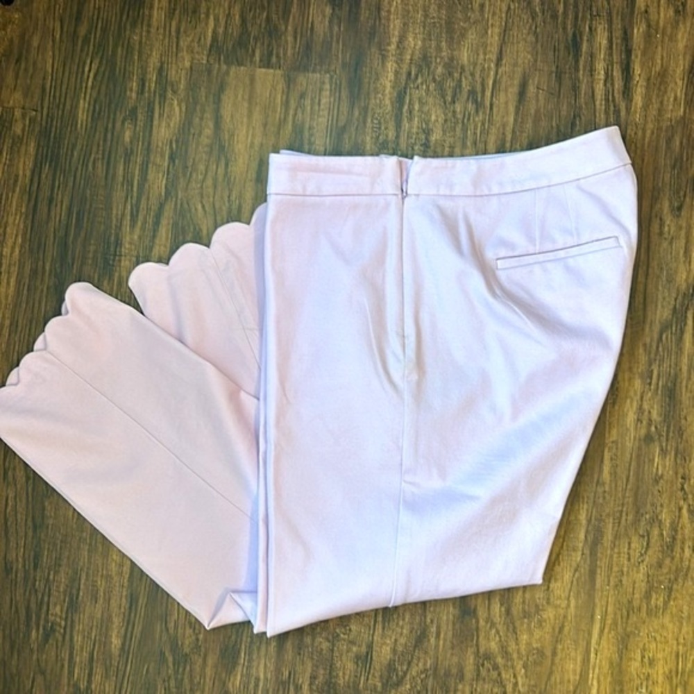 Talbots Ankle length lavender, scalloped hem, side zip Chatham ankle pants sz 10